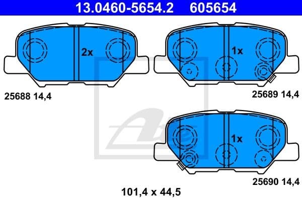 Brake Pad Set, disc brake 13.0460-5654.2