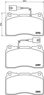 Brake Pad Set, disc brake XTRA LINE P23134X