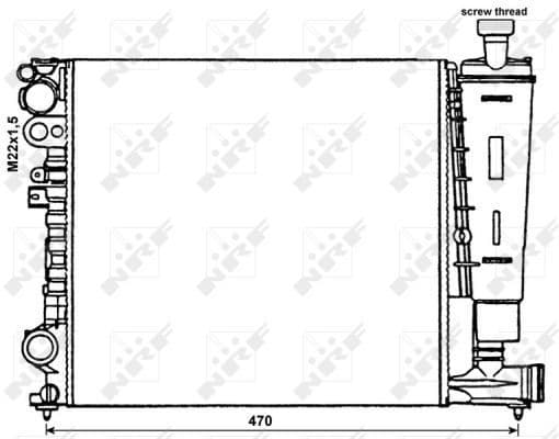 Radiator, engine cooling 58959