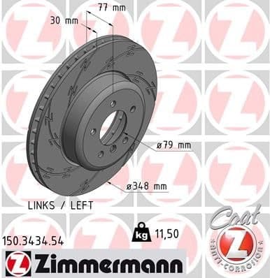 Brake Disc BLACK Z 150.3434.54