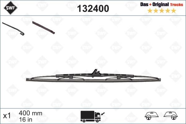 Wiper Blade DAS ORIGINAL TRUCKS 132400