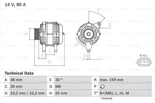 Alternator 0986049211