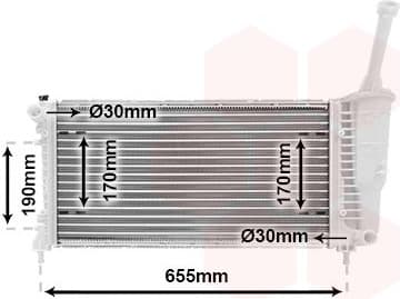 Radiator, engine cooling 17002308