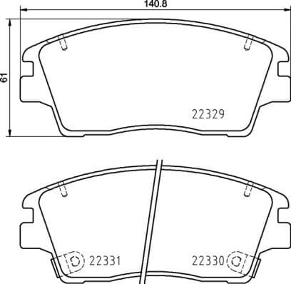 Brake Pad Set, disc brake PRIME LINE P30096