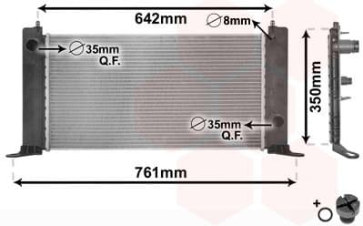 Radiator, engine cooling 17002243