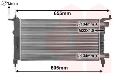 Radiator, engine cooling 37002261