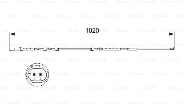 Warning Contact, brake pad wear 1987473510