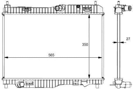 Radiator, engine cooling 59134
