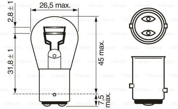 Bulb, clearance/end outline marker light Trucklight WS 1987302524 - image 5