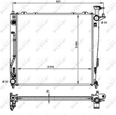 Radiator, engine cooling EASY FIT 59201