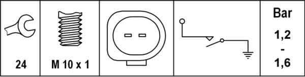 Oil Pressure Switch 6ZL 008 280-101 - image 2