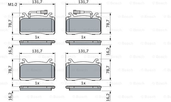 Brake Pad Set, disc brake 0 986 424 851