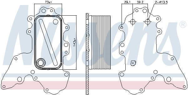 Oil Cooler, engine oil 90984