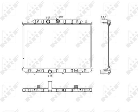 Radiator, engine cooling 53761