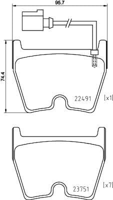 Brake Pad Set, disc brake XTRA LINE P85152X