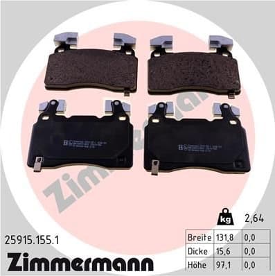 Brake Pad Set, disc brake 25915.155.1