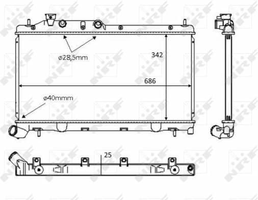 Radiator, engine cooling 58385