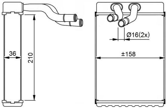 Heat Exchanger, interior heating EASY FIT 54289