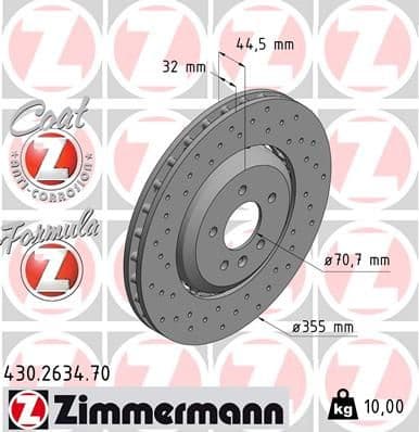 Brake Disc FORMULA Z BRAKE DISC 430.2634.70