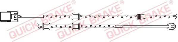 Warning Contact, brake pad wear WS0407A
