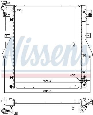 Radiator, engine cooling 606549