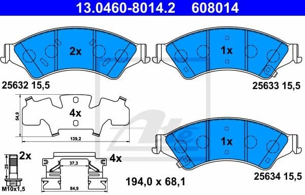 Brake Pad Set, disc brake 13046080142