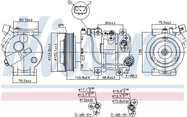 Compressor, air conditioning ** FIRST FIT ** 890651