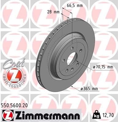 Brake Disc COAT Z 550.5600.20