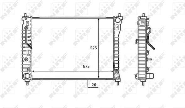 Radiator, engine cooling EASY FIT 58449