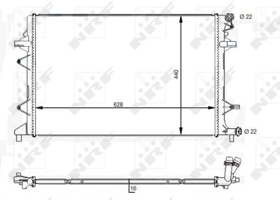 Radiator, engine cooling EASY FIT 59118