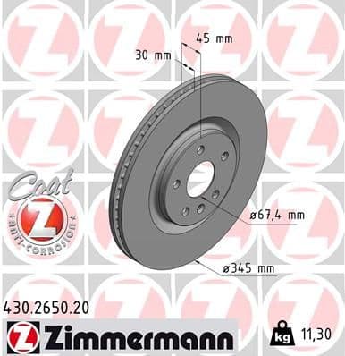 Brake Disc COAT Z 430.2650.20