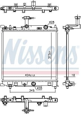Radiator, engine cooling 641777