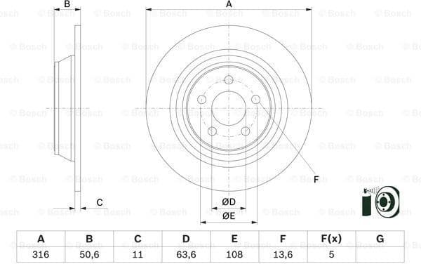Brake Disc 0986479E82