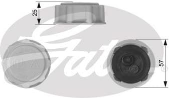 Cap, coolant tank RC227