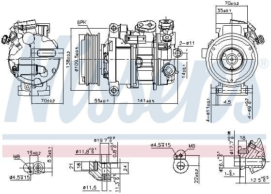 Compressor, air conditioning ** FIRST FIT ** 890595