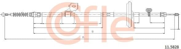 Cable Pull, parking brake 11.5828
