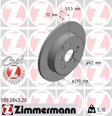 Brake Disc COAT Z 590.2845.20