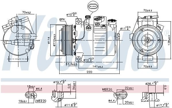 Compressor, air conditioning ** FIRST FIT ** 890115