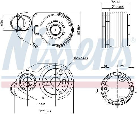 Oil Cooler, engine oil ** FIRST FIT ** 90932