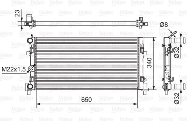 Radiator, engine cooling 701522