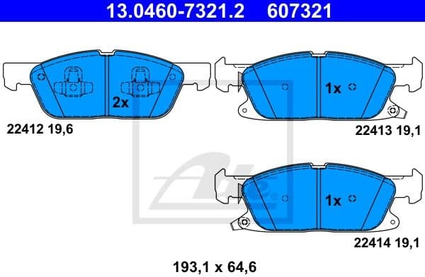 Brake Pad Set, disc brake 13.0460-7321.2