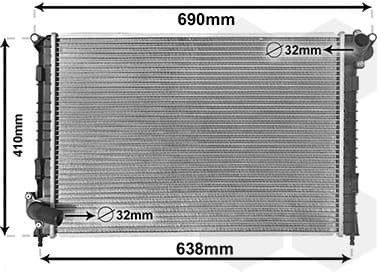 Radiator, engine cooling 06002314