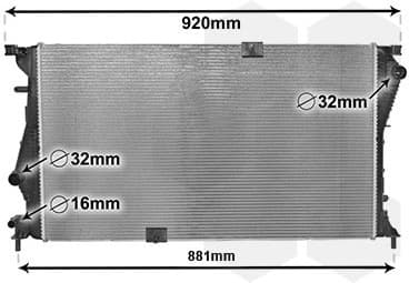Radiator, engine cooling 43002601