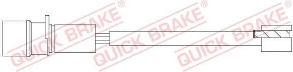 Warning Contact, brake pad wear WS0386A