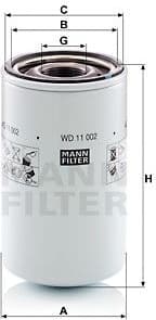 Filter, operating hydraulics WD11002