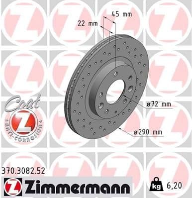Brake Disc SPORT BRAKE DISC Z 370.3082.52
