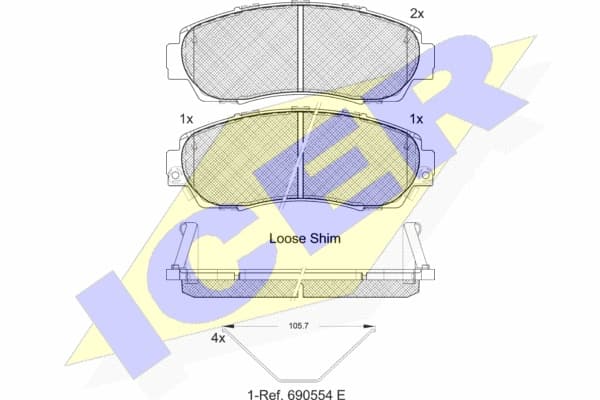 Brake pads front 181811-200 - image 2