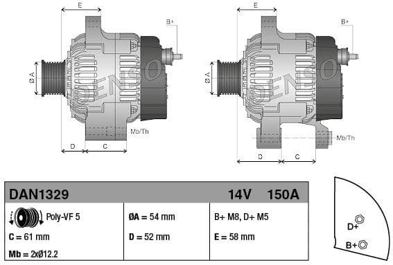 Alternator DAN1329 - image 3