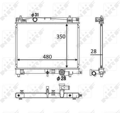 Radiator, engine cooling 58501