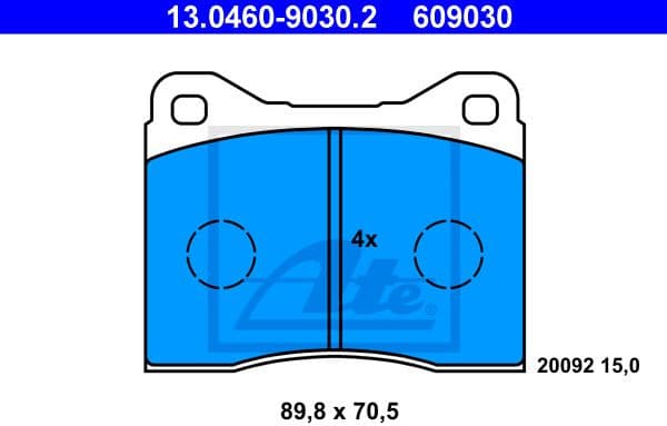 Brake Pad Set, disc brake 13.0460-9030.2